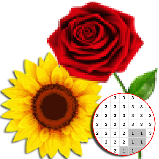 Flowers Coloring By Number - Flower Pixel Art icon