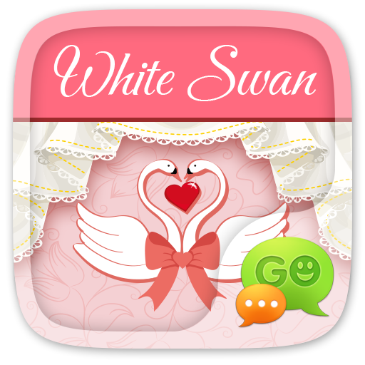 ikon GO SMS PRO WHITE SWAN THEME