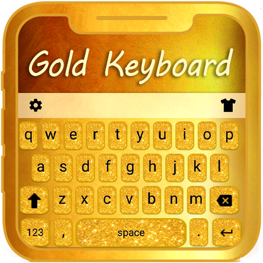Gold Keyboard - Gold Glitter Keyboard Theme icon