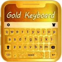 Gold Keyboard - Gold Glitter Keyboard Theme