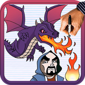 How To Draw Clash of clans characters icon