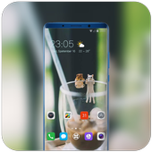 Launcher theme for milktea wallpaper icon