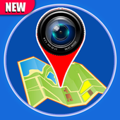 Geo tagging :camera location date and time camera icon
