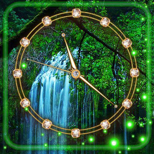 Waterfall Clock Live Wallpaper icon