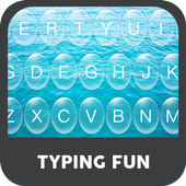 3D Blue Water And Bubble Keyboard Theme icon