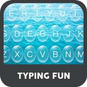 3D Blue Water And Bubble Keyboard Theme