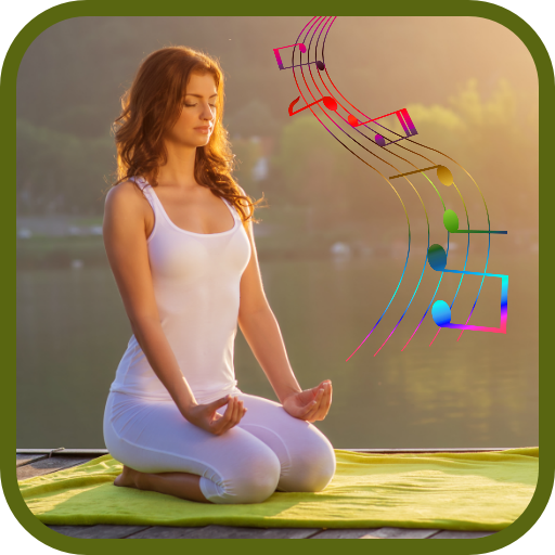 Yoga music and meditation zen icon