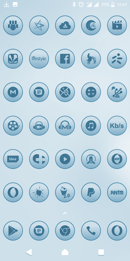 Bubble Gum Blue Icons screenshot 2