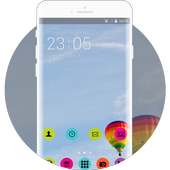 colorful hot air balloon basket emotion theme