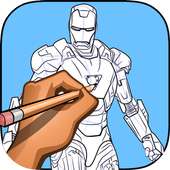 How to Draw Iron Man on 9Apps
