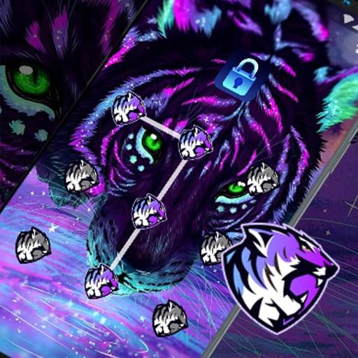 Neon Tiger - App Lock Master Theme icon