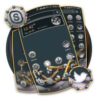 3D Metallic Ball Launcher Theme