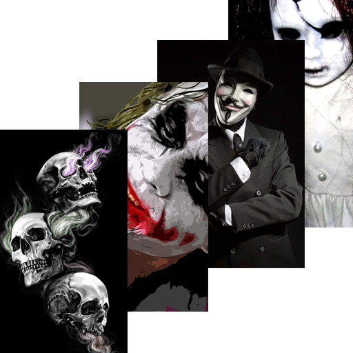 Scary Wallpapers Horror: Skull, Joker, Anonymous أيقونة