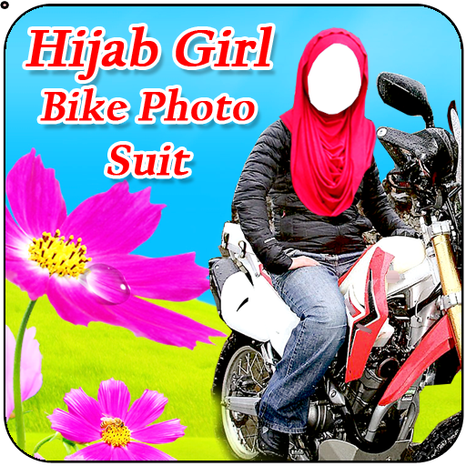Hijab Girl Bike Photo Suit icon