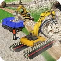 উভচর খননকারী সিমুলেটার গেম 3D: Construction Crane