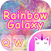 Rainbow Galaxy Emoji Keyboard Theme icon