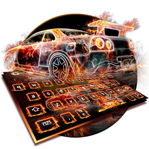 بارد لوحة المفاتيح سيارة النار أيقونة