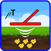 Gold metal detector icon