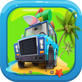 Car Driving on the Beach icon