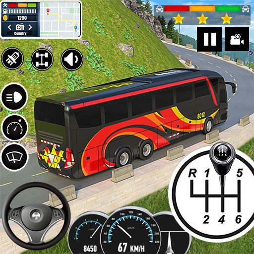 Real City Bus Parking Games 3D icon