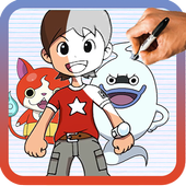 How to draw Yo kai Watch icon