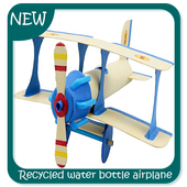 Recycled water bottle  airplane icon