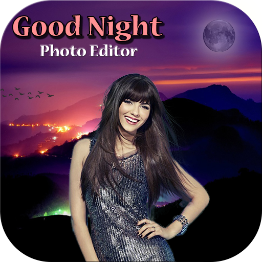 Good Night Photo Frame : Cut Paste Editor icon