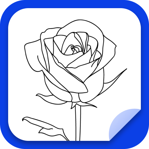 How to draw flowers easy icon