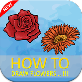 how to draw flowers icon