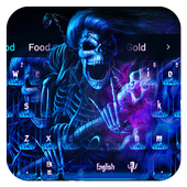 Skull Music Rock Keyboard أيقونة