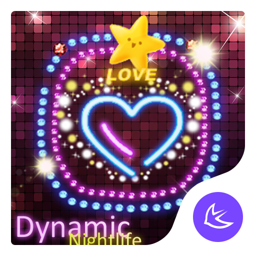 ikon Warna-warni kehidupan malam di -APUS Launcher tema
