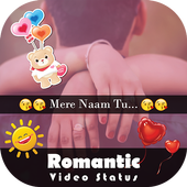 Romantic video status icon