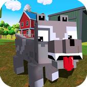 Blocky Dog: Farm Survival icon
