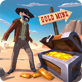 Gold Robbery - Pixel West Mafia FPS Shooting Game icon