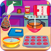 Baking moist chocolate cupcakes icon