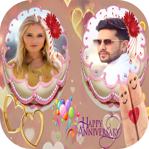 Anniversary Cake Dual Photo Frame icon