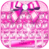 Diamond Pink Bow Keyboard Theme icon