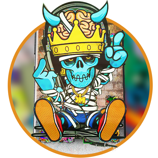 Colorful graffiti cool theme icon