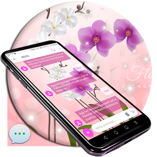 Orchid Flower SMS Theme icon