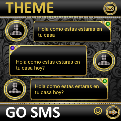 THEME FOR GO SMS GOLD DIAMONDS icon