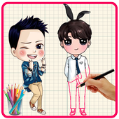 How To Draw BTS Membres icon