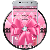 Pink Bow Black Lace Theme icon