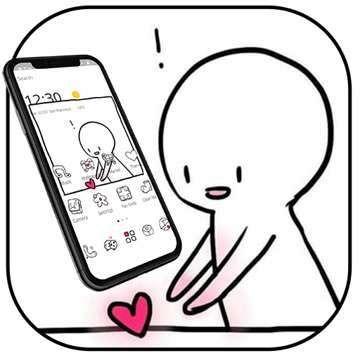 White Boy Love Heart Theme icon