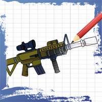 100  How to Draw Weapons on 9Apps