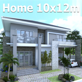 Modern Home Plan 10x12m With 4 Bedrooms icon