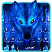 Ice Wolf 3D Keyboard Theme