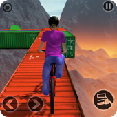 Impossible  Downhill bike Tracks Downhill cycling icon