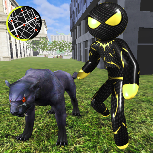 Panther Stickman Rope Hero icon