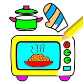 Kitchen Cooking Coloring - kids Coloring Game icon