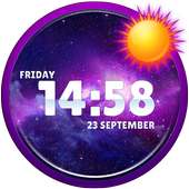 Galaxy Clock Widget